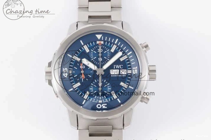 MIROTIME 1218 Aquatimer Chrono SS V6SF 1:1 Best Edition Blue Dial on SS Bracelet A Modern 7032